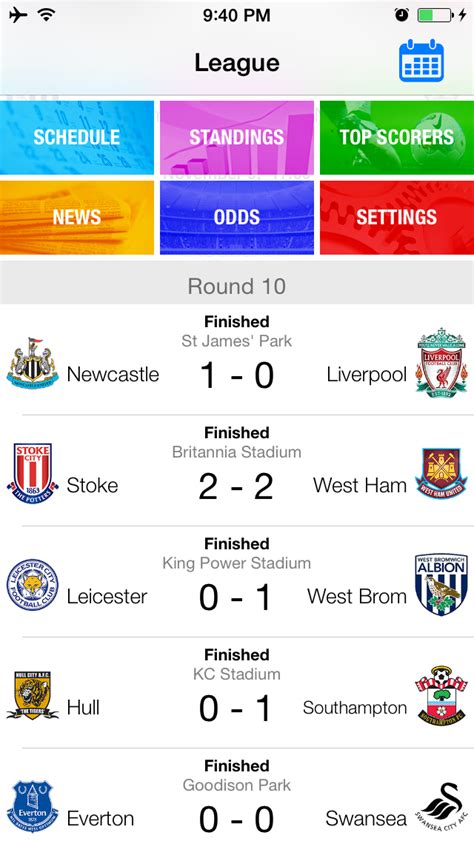 live football scores fixtures and results